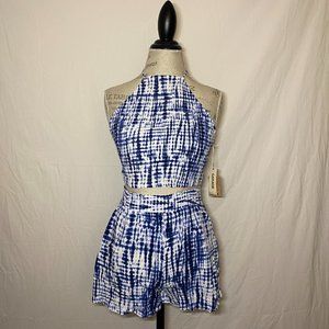 Garage Tie Dye Halter Top Two Piece Set